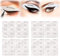 Eyeliner Schablone Lidschatten Schablone, 8 Blätter Schnelles Augen Make up Schablone, Eyeliner Schablonenkarten für Anfänger