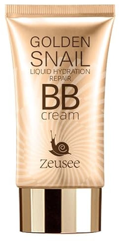 BB Cream Light丨BB Cream Tinted Moisturizer with SPF丨SPF50+ Gold Snail Sunscreen丨Tinted Moisturizer Face Women Hydrating Moisturizing丨 Sunscreen for All Skin Types Evens Skin Tone