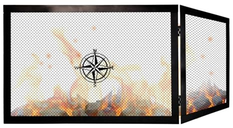 Vinkelskydd för eldstad omvänt gjutjärn brandskydd för eldstäder, hörneldstad cm 70 x 40 x H 45 modell DOLOMITE Rosa av vindarna