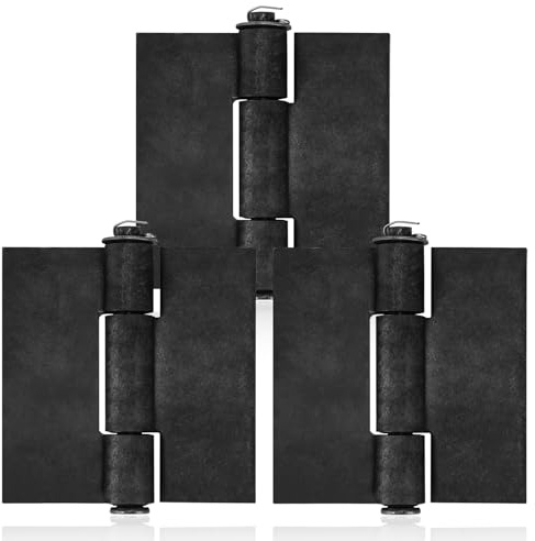 3 Pcs Weld On Hinges Heavy Duty 4 x 4, MOZCORN Weldable Butt Hinges for Gates Garage Trailer Doors, Thickness 4.5mm, Load Up to 1000lbs