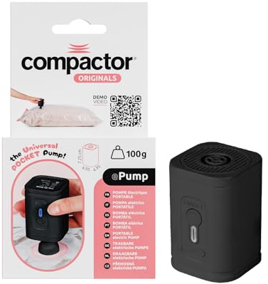 Compactor Bärbar, Trådlös, Elektrisk Pump För Vakuumpåsar, Usb-Laddning, Kraftfull, Kompakt Resedesign, Kompatibel Med Kompakta Väskor