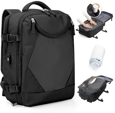 BJLFS Bagage Cabine 40x30x20 Ryanair Wizzair sous vide Femme Sac à Dos Voyage Cabine Avion 45x36x20 pour Easyjet Bagage à Main Sac à dos pour ordinateur 14 pouces Femme