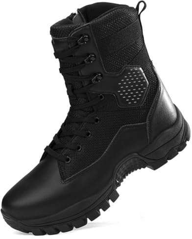 Wizeny Bottes de Combat pour Homme Bottes Tactiques | légères, Respirantes, Anti-Collision, Militaires, randonnée, désert, Police, Armée, Patrouille