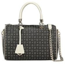 borsa bauletto pollini tapiro TE8411PP02Q1100C nero+vit avorio