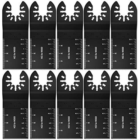 10 hojas de sierra oscilantes para madera y metal, herramienta múltiple de corte de madera de liberación rápida para Fein Multimaster, Makita, Bosch, accesorio multiherramienta