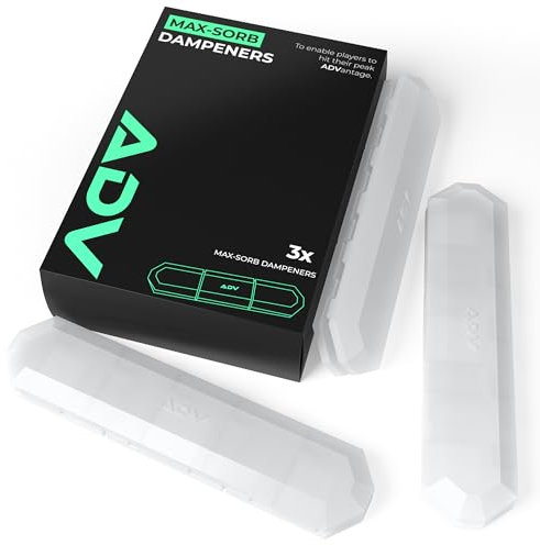 ADV Tennis Vibrationsdämpfer 3erSet Ultimative Stoßdämpfer für Schläger und Saiten PremiumQualität langlebig und 100% zuverlässig PolySilikonMaterialTechnologie (Crystal Max Sorb 3erPack)