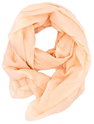 DOLCE ABBRACCIO by RiemTEX WILD CAT Damen Schal Halstuch Tuch aus Chiffon für Frühling Sommer Ganzjährig (Champagner)