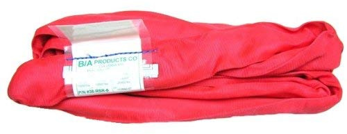 BA Products 38-RSR-12 12' Red Round Sling. Lifting, Material Handling, for Wrecker, Crane, Tow Truck and More!