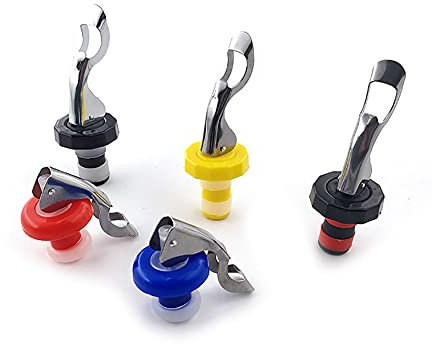 Alnicov Tapón de Vino de Silicona, 5 Paquetes CREA Tapones de Vino herméticos para Botellas de Vino, tapón Manual para Botella de Vino