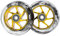 fomo team Scooter Ersatzräder scooter Rollen Räder 100mm24mm Aquarelleffekt EIN Paar mit ABEC-9 Kugellager CNC Metallkern für Apollo Albott Hudora Fuzion