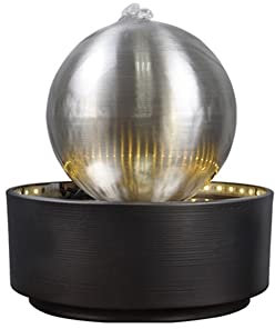 XXZY Fuente de Interior Fuente de Mesa esférica con DIRIGIÓ Luces Decoración Creativa Correr Agua Desktop Fountain Oficina Sala de Estar Mesa de Centro Decoración Exquisita