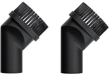Ziranee Cepillo de Aspiradora,2 PCS Cepillo para Aspiradora Universal Cepillo Redondo para Polvo de Cerdas de Crin Accesorios Aspiradora 35 mm