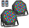 LED Par Strahler RGB Scheinwerfer Discolicht Partylicht für Stage DJ Disco Party Hochzeit Halloween Weihnachten, 2er Set