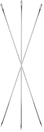 Lotsdonxia 3 Pcs Extra Large Hand Sewing Needles Metal Upholstery Needles for Leather Canvas Heavy Fabrics Hard Work and Crafting Projects (30cm)