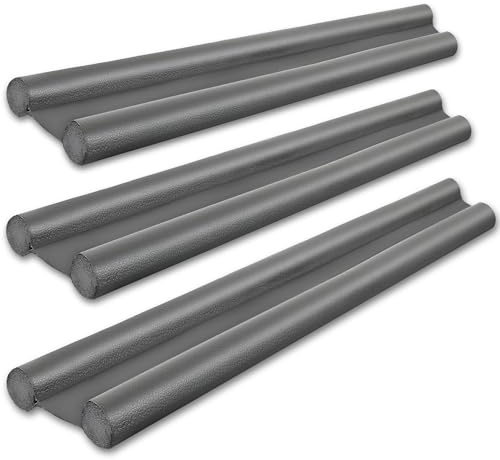 Boudin de Porte Isolant Lot de 3, Bas de Porte Isolant en Cuir PU et Mousse EPE, Ajustable jusqu'à 96 cm, idéal pour Isolation Porte d'entrée, Boudin de Porte d'entrée Pratique et élégant, Gris
