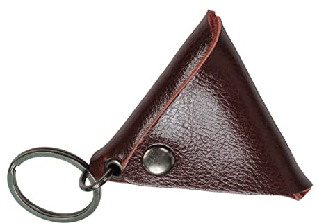 VINTORKY Funda marrón de Material sintético para púas de Guitarra acústica y eléctrica diseño Ligero con botón metálico Adecuada para Llavero o Uso Escolar