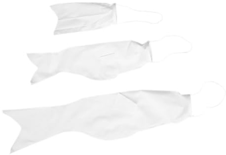 Gatuida Manche à Air Vierge Carpe Japonaise 3 Pièces en Tissu Blanc | DIY Dessin, Léger et Portable, Déco Jardin et Loisirs Créatifs pour Garçon et Filles