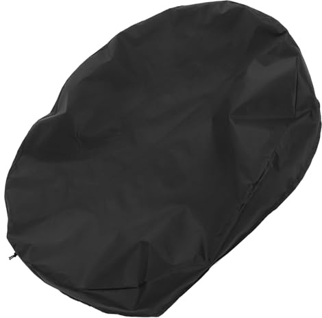 Lurrose Housse de Protection Ronde pour Brasero 210d en Tissu Oxford Résistant, Diamètre 100 Cm, Noire, Couverture Extérieure pour Barbecue à Gaz et Foyer de Jardin, Étanche et Robuste,