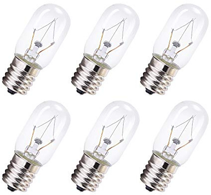 DGE 8206232A Microwave Light Bulb, T8 Microwave Exterior Light Bulb 25Watt Appliance Light Bulb Replacement Oven Part for 8206232A 1890433 8206232 AP4512653, 6Pack
