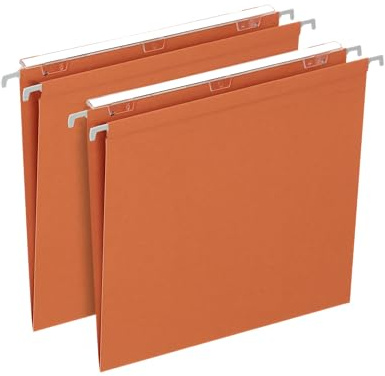 Elba - 400126765 Cartelle Sospese per Cassetto, Interasse 33, Fondo V, Formato Esterno 31.5x24, Arancio, Confezione da 25 Pezzi