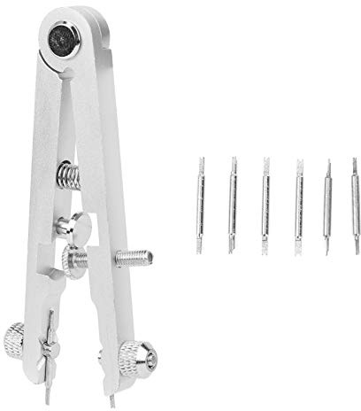 Orologio Pinza per Barre a Molla, 6825 Pinza per Barrette a Molla con Perni Orologiaio Sostituire lo Strumento di Rimozione Della Catena per Orologiai e Riparatori di Orologi (Argento)