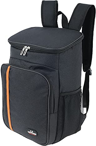 Cooler Bags Backpack Insulated Large Picnic Beer Bag Backpack Freezer Multiple Pockets Large Capacity Waterproof Cooling Lunch Bag Food Container for Camping/BBQ/Family Outdoor Activities (Black)