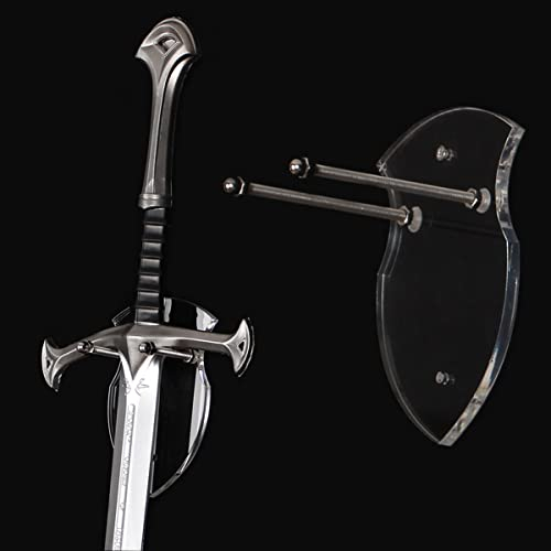 WANLIAN Wall Mounted Sword Card Sword Holder Sword Wall Card Acrylic Sword Wall Display Card Shield Sword Holder Knife Holder Dagger Holder (1 piece transparent)