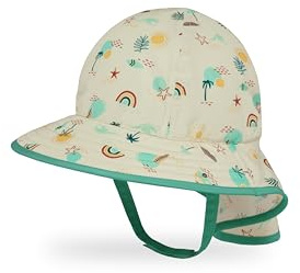 Sunday Afternoons Infant SunSprout Hat - Baby Sun Hat, Neck Cape - Packable - Bucket Sunhat for Baby Boy, Girl - Swim, Pool, Beach - 0-6 Months, 6-12 Months, Beach Day, 6-12 Months