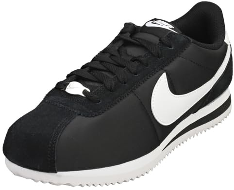 Nike Femme Cortez Fashion-Sneakers, Black White, 38.5 EU