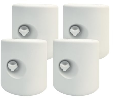 Outsunny Pack de 4 Pesos para Carpas Plegables Soportes Rellenables con 8,7 kg de Agua o 12 kg de Arena Pesos para Cenador con Perillas de Fijación Ø24x25,5 cm Blanco