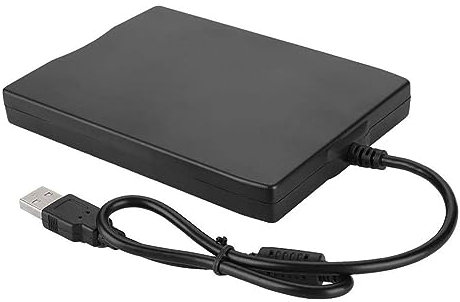 Jrpzcv USB Floppy Disk Reader Drive 3.5In External Portable 1.44 MB FDD Diskette Drive for 7 8 2000 XP Vista PC Laptop Black