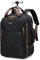 GOLF QUALITY Rollbarer Reiserucksack mit Rollen, Damen Schulrucksack Persönlicher Artikel, Rucksack Herren mit Rädern, Untersitz, Handgepäck,17 Zoll Schwarz