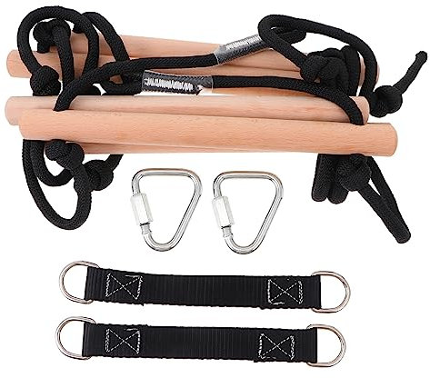 Générique Échelle à Corde Bois pour Garçon Fille Escalade Extérieur Améliore Créativité et Force pour Swing et Structures de Jeux Parfait pour Garçons et Filles