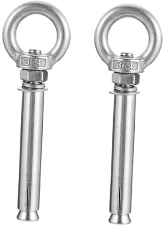 Lurrose Tornillos de Expansión Inoxidable 304 Gancho Anclajes para Hormigón Fijaciones Robustos Uso Multipropósito 2 Piezas