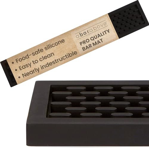 A Bar Above Heavy Duty Bar Mat, Food Safe Silicone Mat, 3.5 x 18