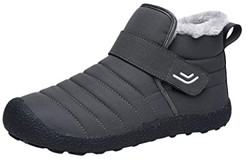 Yowablo Golfschuhe Kampfsportschuhe Kletterschuhe Leichtathletikschuhe Straßenlaufschuhe Traillaufschuhe Radsportschuhe Reitstiefelette Thermostiefel Reitstiefel Schneestiefel (44 EU,Grau)