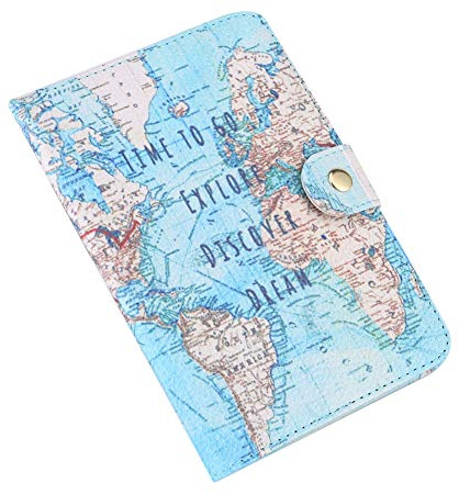 Mumisuto Porte-Passeport en Cuir PU - Housse de Protection pour Carte d'Identité et de Crédit - Impression Mignonne pour Hommes et Femmes