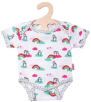Heless 2121 - Body für Puppen im Pinguin Pünktchen Design, Größe 35 – 45 cm