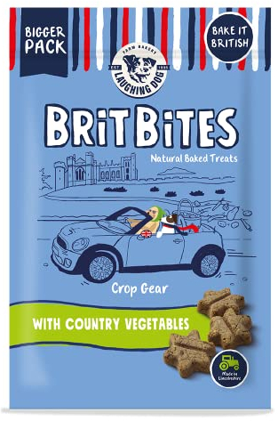 Laughing Dog - Brit Bites - Grain Free Naturally Oven Baked Dog Treats with Country Vegetables - 175g