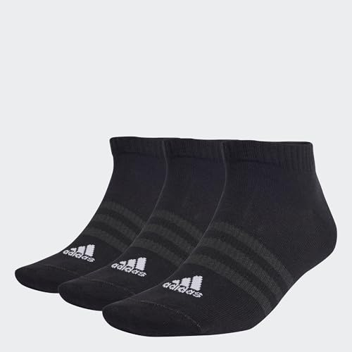 adidas Unisex adulto Thin and Light Sportswear Low-Cut Socks 3 Pairs, Black / White, 6.5-8
