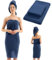 pamuq Handtuch-Set, 100% Baumwolle, dunkel-blau, 2-teilig, 50x100 cm, 100x150 cm - Handtücher Set Badetücher Badetuch Badehandtuch Duschtücher Duschhandtuch Bath Towel