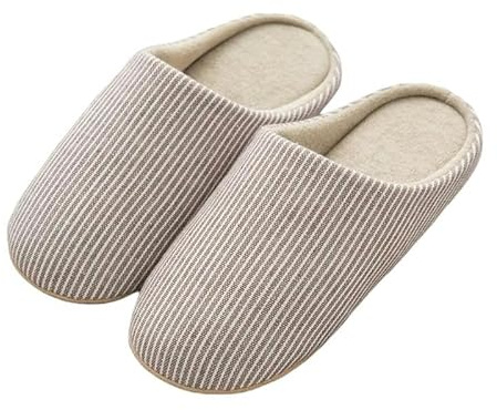 CLXLYU Pantofole in Cotone Pantofole da Donna E da Uomo Fondo Piatto Morbido Scarpe Peluche Non Slip Comode Pantofole per La Casa-Cachi-M (38-39)