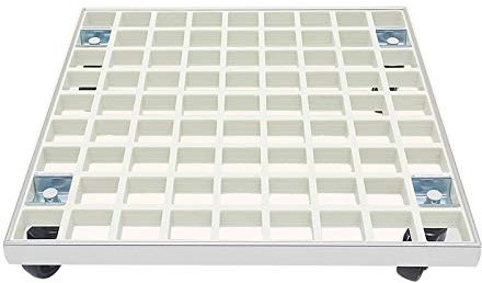 Carro grande rectangular GFRP para maceta con ruedas robustas para exterior e interior y soporte para flores de jardín, blanco, 175 x 117 cm