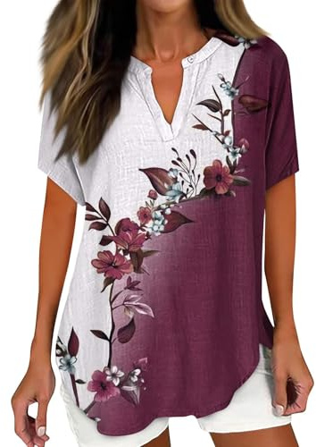 Blusa Elegante Offerta Bluse Estive Donna Eleganti Camicia Di Viscosa Lino Nera Magliette Bianche Basic In Cotone Maglietta Manica Corta Colorate T-Shirts Verde Maglia Elegante Firmata Raso Beige