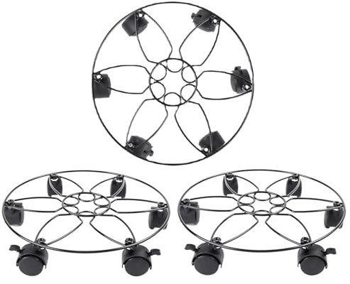 Rolleros de Plantas con Ruedas, rodantes de Plantas con Ruedas | Plantilla de Planta de Carro de Flores de plantador rodante - 3X Pallet de plantador de Servicio Pesado con 6 Ruedas, Flower BOT Mover