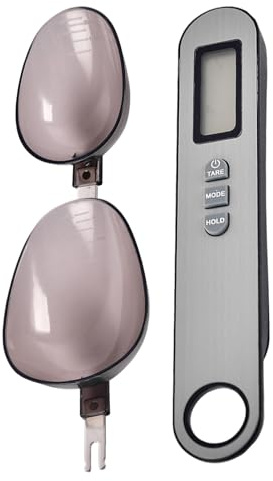 Cuchara Báscula - 9,84 Pulgadas, Cuchara de Cocina de Alta Precisión con Pantalla LED | Čuchara Medidora de Acero Inoxidable Desmontable con Batería de Botón Intercambiable, para Comida, Café, Especia