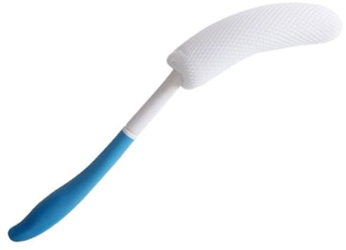 Yardwe Brosse de Bain Lavage et L’application de Lotion en Abs et Tpr à Long Manche Dos, Exfoliante Couleur Aléatoire Adaptée aux Peaux Sèches Personnes Âgées
