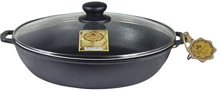 Nasha Maysternya Gusspfanne Bratpfanne aus Gusseisen Gussbratpfanne 28cm T104C3