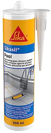 Sikasil Pool, Mastic silicone spécial joint pour piscine, 300ml, Blanc