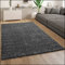 Paco Home Teppich Wohnzimmer, Schlafzimmer/Hochflor Shaggy in versch. Designs Farben und Größen, Grösse:160x220 cm, Farbe:Anthrazit 7